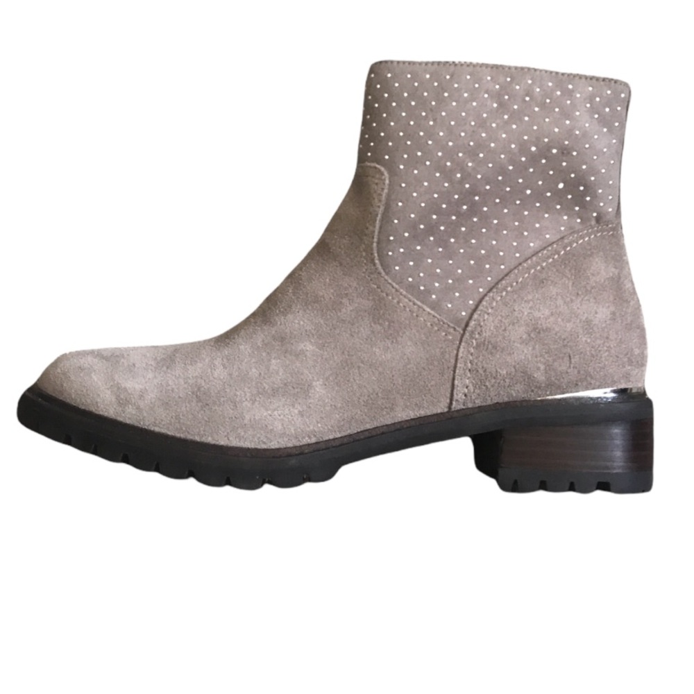Steven by Steve Madden Comfort Latte Suede Booties